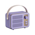 Mini Retro HIFI Level Stereo Sound Handheld Portable Bluetooth Speaker, Color: Purple