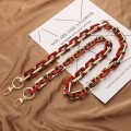 Retro Mobile Phone Chain Lanyard Tortoiseshell Acrylic Resin Bag Chain with Spacer, Spec: L205-3HS-1