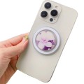 Glue Cartoon Floral Magnetic Airbag MagSafe Phone Telescopic Holder, Without Magnet, Color: 2-Flower