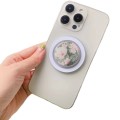 Glue Cartoon Floral Magnetic Airbag MagSafe Phone Telescopic Holder, Without Magnet, Color: 4-Flower