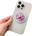 Glue Cartoon Floral Magnetic Airbag MagSafe Phone Telescopic Holder, Without Magnet, Color: 8-Flower