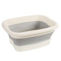 15L Foldable Foot Bath Bucket Foot Massage Wash Basin Without Lid Gray