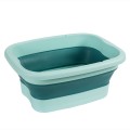 15L Foldable Foot Bath Bucket Foot Massage Wash Basin Without Lid Green