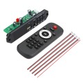 80W 12V Bluetooth MP3 Decoder Board With Power Amplifier Color Screen Call Recording, Model: Big Rem