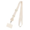 Mobile Phone Anti-lost Neck Strap Lanyard Detachable Hanging Chain(Beige)