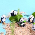 4pcs/set Panda Micro Landscape PVC Cake Accessories Doll Ornaments, Size: Small
