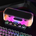 Wireless Bluetooth Speaker Subwoofer with Colorful Lights Supports U Disk(Black)