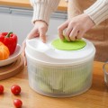 Multifunctional Vegetable Dehydrator Large Capacity Kitchen Drain Basket Household Grater Slicer(Gre