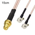 RP-SMA Female To 2 TS9 R WiFi Antenna Extension Cable RG316 Extension Adapter Cable(15cm)