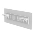 Long Double Row Partition Tray Adhesive Shelf Support Plastic Closet Cabinet Shelf Support Clip Punc