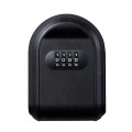 Full Plastic Key Box Password Lock Door Key Storage Password Box(Black)