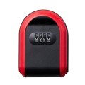 Full Plastic Key Box Password Lock Door Key Storage Password Box(Red)