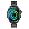 K63 1.96-Inch Heart Rate/Blood Oxygen Monitoring Bluetooth Call Sports Smart Watch, Color: Black Thr