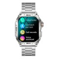 K63 1.96-Inch Heart Rate/Blood Oxygen Monitoring Bluetooth Call Sports Smart Watch, Color: Silver Th