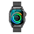 K63 1.96-Inch Heart Rate/Blood Oxygen Monitoring Bluetooth Call Sports Smart Watch, Color: Black Ste