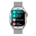 K63 1.96-Inch Heart Rate/Blood Oxygen Monitoring Bluetooth Call Sports Smart Watch, Color: Silver St