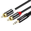 JINGHUA 1 In 2 3.5mm Audio Cable  3.5mm To 2RCA Double Lotus Computer Speaker Cell Phone Plug Cable,