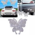 Butterfly Car Sticker DIY Patch Car Interior Decoration, Color: Colorful AB Diamond