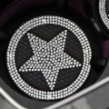 Five-pointed Star Diamond-encrusted Car Non-slip Decorative Water Coaster(White)