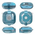 For Beats Fit Pro Transparent PC Hard Shell Earphone Protective Case with Lanyard(Transparent Blue)