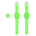 For AirTag Watch Strap Tracker Silicone Protective Case Anti-lost Device Cover, Color: Luminous Gree