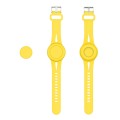 For AirTag Watch Strap Tracker Silicone Protective Case Anti-lost Device Cover, Color: Yellow