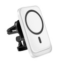Magsafe Car Air Vent Wireless Charger Cell Phone 15W Fast Charger(White)