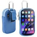 MP3 / MP4 Universal TPU Portable Storage Bag with Hanging Buckle(Blue)