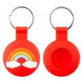 For Airtag Cartoon Tracker Silicone Case Anti-lost Device Protective Cover, Color: Rainbow