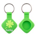 For Airtag Cartoon Tracker Silicone Case Anti-lost Device Protective Cover, Color: Four-leaf Green