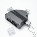 7 In 1 Multi-function OTG Card Reader for iPhone / Android Phone / Huawei / Laptops(Black)