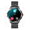 K62 1.43 Inch Waterproof Bluetooth Call Weather Music Smart Sports Watch, Color: Black Three-bead St
