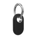For Samsung Galaxy SmartTag 2 Keychain Silicone Case(Black)