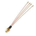1 In 4 IPX To RPSMAK RG178 Pigtail WIFI Antenna Extension Cable Jumper(20cm)