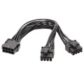 20cm 8P Female To Dual 6+2Pin Male Graphics Card Power Cable 8P To Dual 8P 1 To 2 Power Adapter Cabl