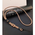 Dual-use Detachable Adjustment Mobile Phone Lanyard Anti-lost Wrist Rope(Light Brown)