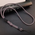 Dual-use Detachable Adjustment Mobile Phone Lanyard Anti-lost Wrist Rope(Pink)
