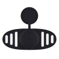 For Airtag Binaural Cover Waterproof Tracker Case Pet Collar Locator Silicone Cover, Color: Black