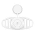 For Airtag Binaural Cover Waterproof Tracker Case Pet Collar Locator Silicone Cover, Color: White