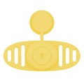 For Airtag Binaural Cover Waterproof Tracker Case Pet Collar Locator Silicone Cover, Color: Yellow