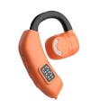 Bluetooth Headset Digital Display Hanging Ear OWS Stereo Sports Earbuds(Orange)