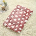 69x52cm Thickened Pet Cushion Cat Dog Blanket Pet Bed(Pink Stars)