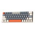 T-WOLF T60 63 Keys Office Computer Gaming Wired Mechanical Keyboard, Color: Color-matching B