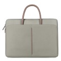 13 -13.3 Inch Oxford Cloth Laptop Bag Mens Womens Briefcase with PU Handle(Gray Green)