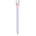 For Apple Pencil (USB-C) AhaStyle PT129-3 Stylus Cover Silicone Cartoon Protective Case, Style: Purp