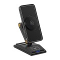 3-In-1 Magsafe Rotating Folding Magnetic Desktop Wireless Charger(Black)
