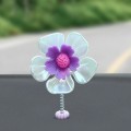 5pcs /Set Car Shaking Flower Ornament Simulated Small Flower Car Interior Decoration(Purple)