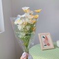Simulated Flower Arrangement Table Ornament Picnic Photo Props, Style: 5pcs White+Yellow Daisy Trans