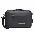 WEIXIER W126 Leisure Men Shoulder Bag Portable With USB Port Outdoor Messenger Bag(Black)