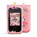 2.4 Inch Touchscreen Kids Smart Phone Toy F With Camera Music Player 512MB SD Card(Pink)
